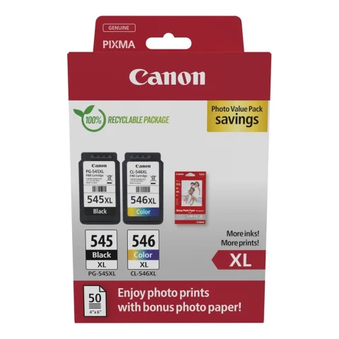 Canon cartridge zwart + kleur 545XL/546XL - CL-546XL