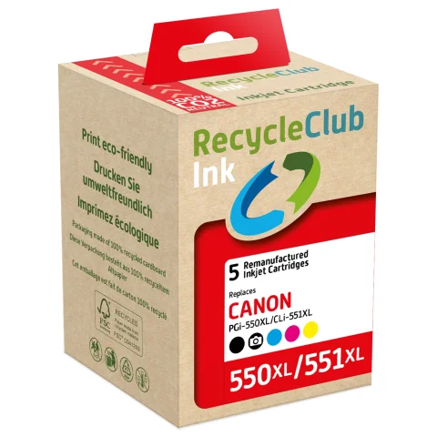 Wecare cartridge combipack Canon zwart + kleur (6 stuks) WEC1843 alternatief PGI550XL/CLI551XL - CLI-551