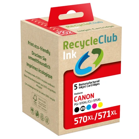 Wecare cartridge combipack Canon zwart + kleur WEC4296 alternatief PGI570XL/CLI571XL - CLI-571XL