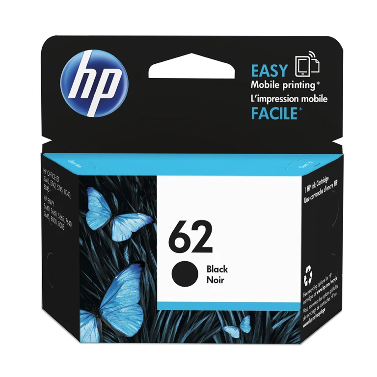 HP Inktcartridge Zwart 62 - 1 stuk