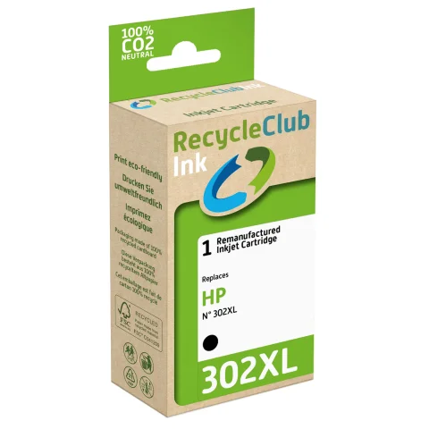 Wecare cartridge HP zwart WEC1226 alternatief HP302XL - F6U68A