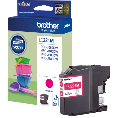 Brother cartridge rood LC221M - LC-221