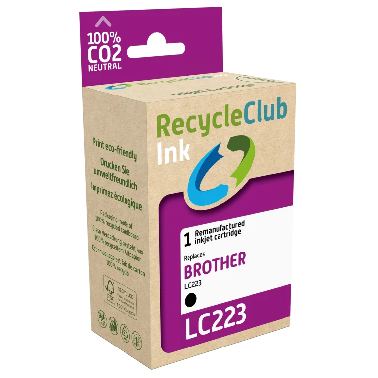 RECYCLECLUB Inktcartridge Zwart LC-223 1 stuk