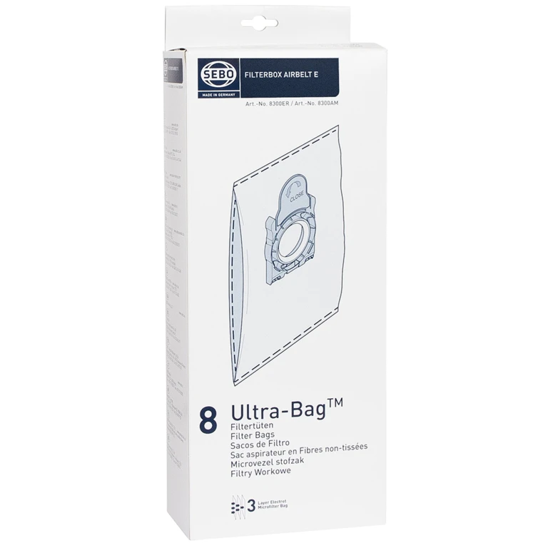 Sebo Stofzuigerzakken Fleece Airbelt E 8 stuks